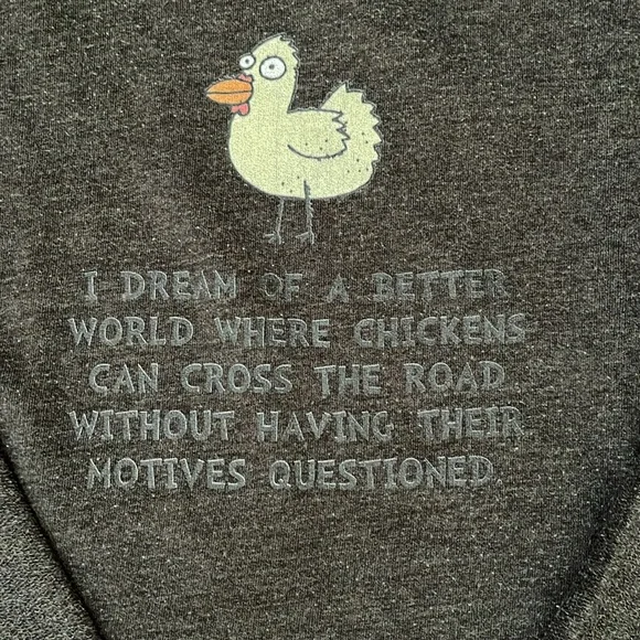 Funny Chicken Pullover Hoodie Unisex Large - Picture 1 of 12